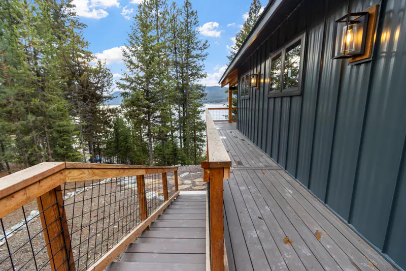 View the lake or go swimming, at the Montana Lakefront Luxury Retreat